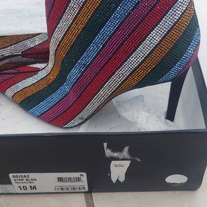 Stripe bling bootie